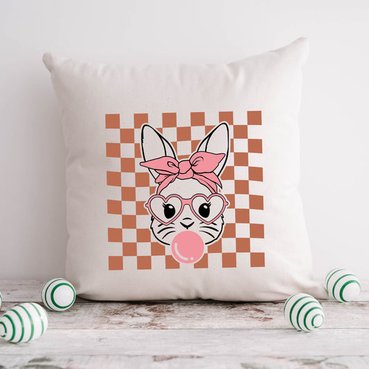 Checkered Bunny | Pillow Cover