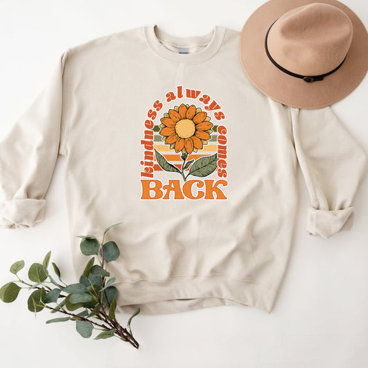 Kindness Always Comes Back Retro Flower | DTF Transfer