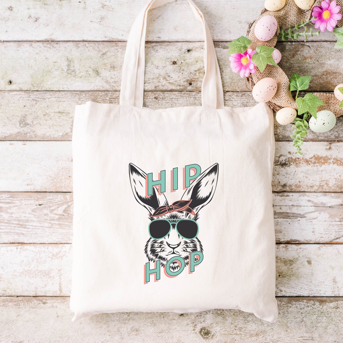 Green Hip Hop Bunny | Tote Bag