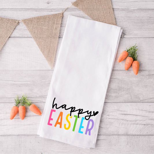 Happy Easter Colorful | Tea Towel