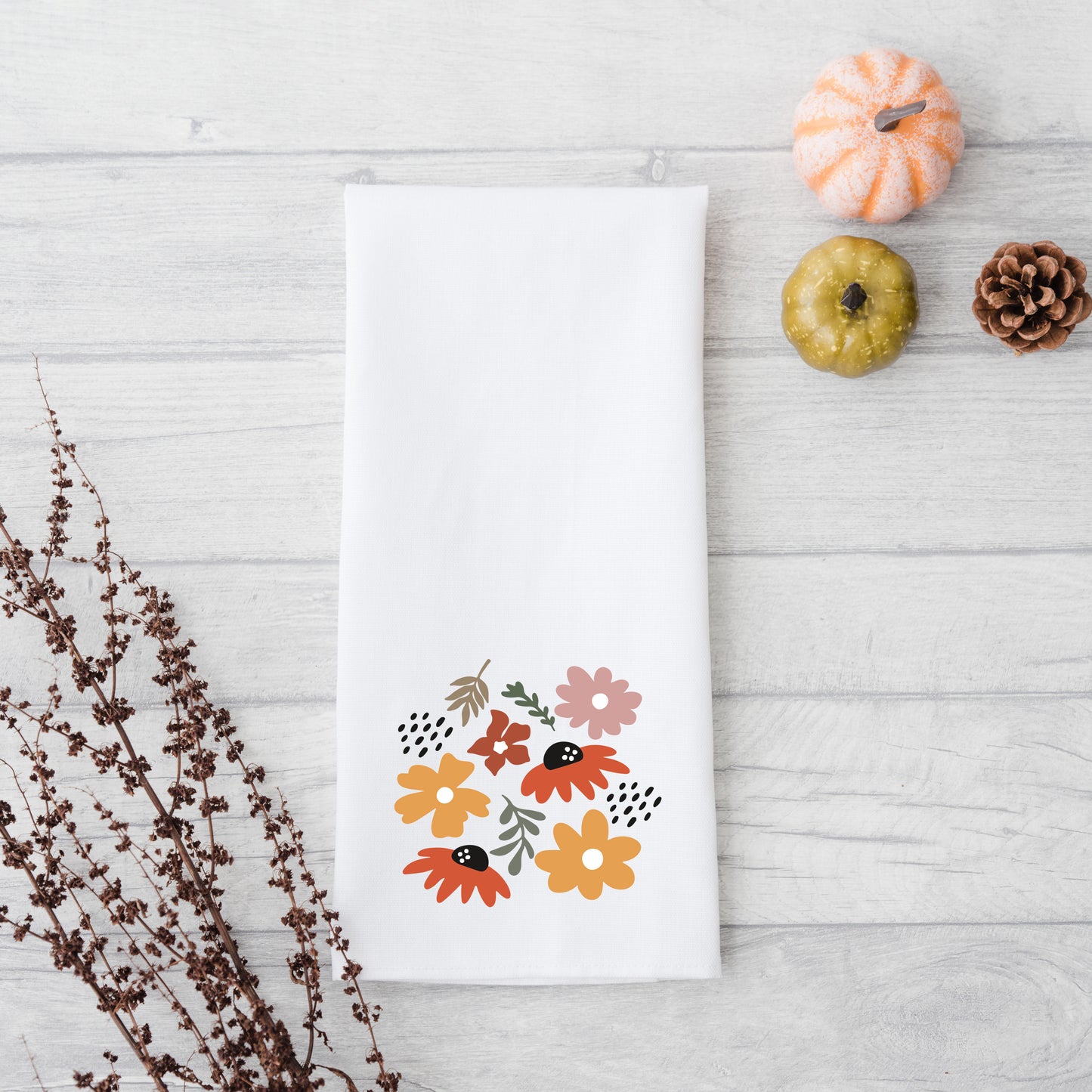 Abstract Flowers | Tea Towel