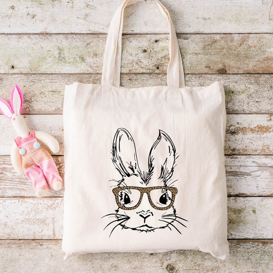 Bunny With Leopard Glasses | Tote Bag