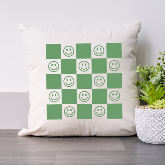 Checkerboard Smiley | Pillow Cover