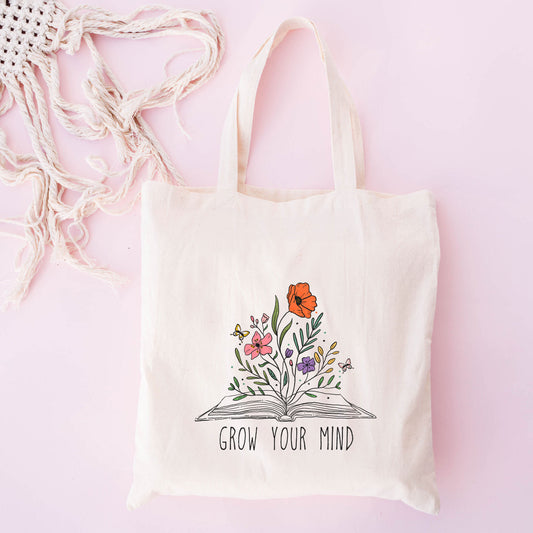 Grow your Mind Floral | Tote Bag