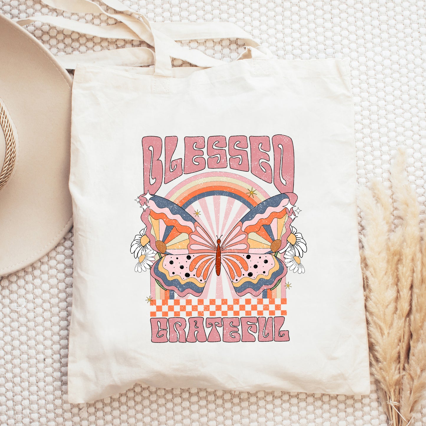 Blessed Grateful Butterfly | Tote Bag