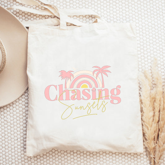 Chasing Sunsets Rainbow | Tote Bag
