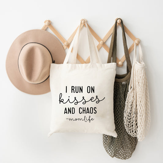 I Run On Kisses And Chaos | Tote Bag
