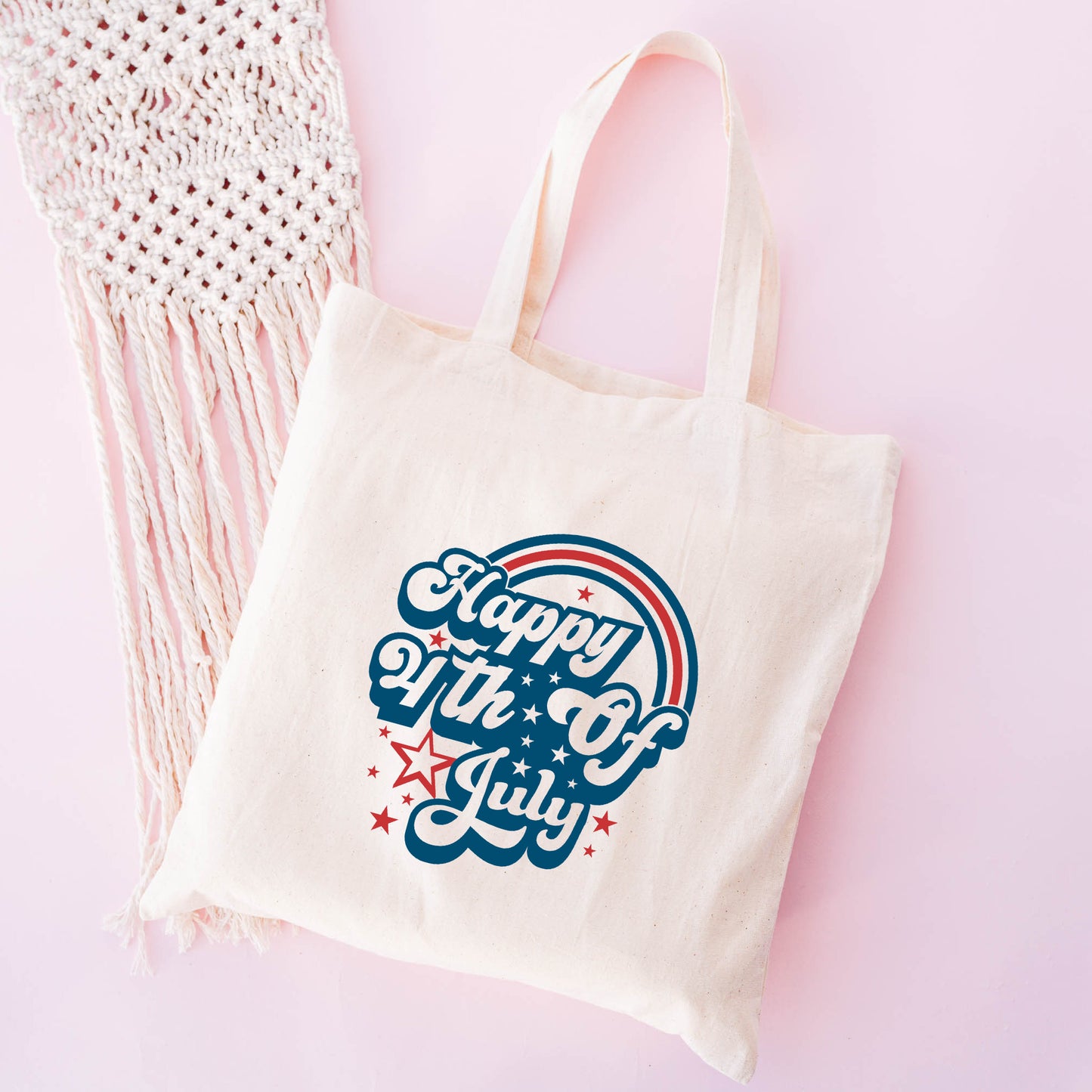 Happy 4th Of July Rainbow | Tote Bag