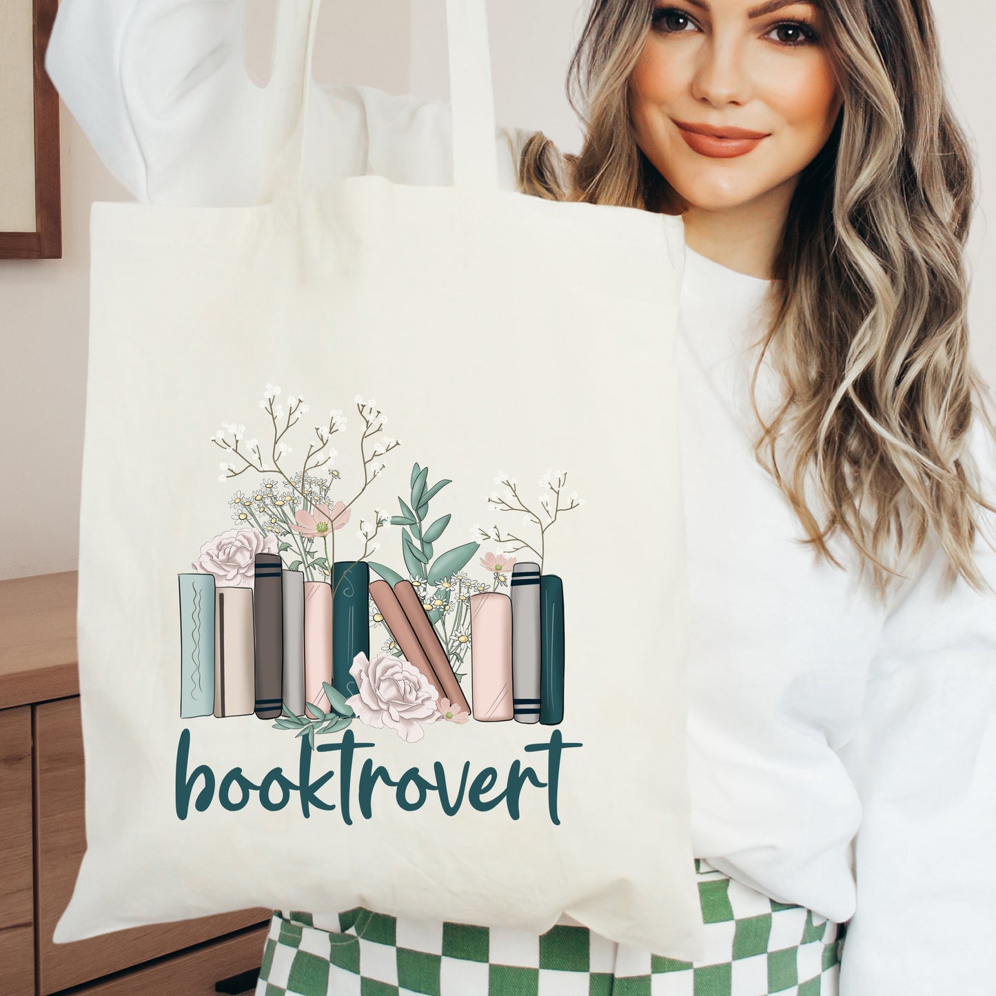 Booktrovert Floral | Tote Bag