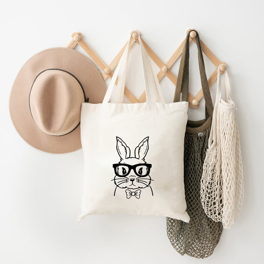 Bunny Face With Bowtie | Tote Bag