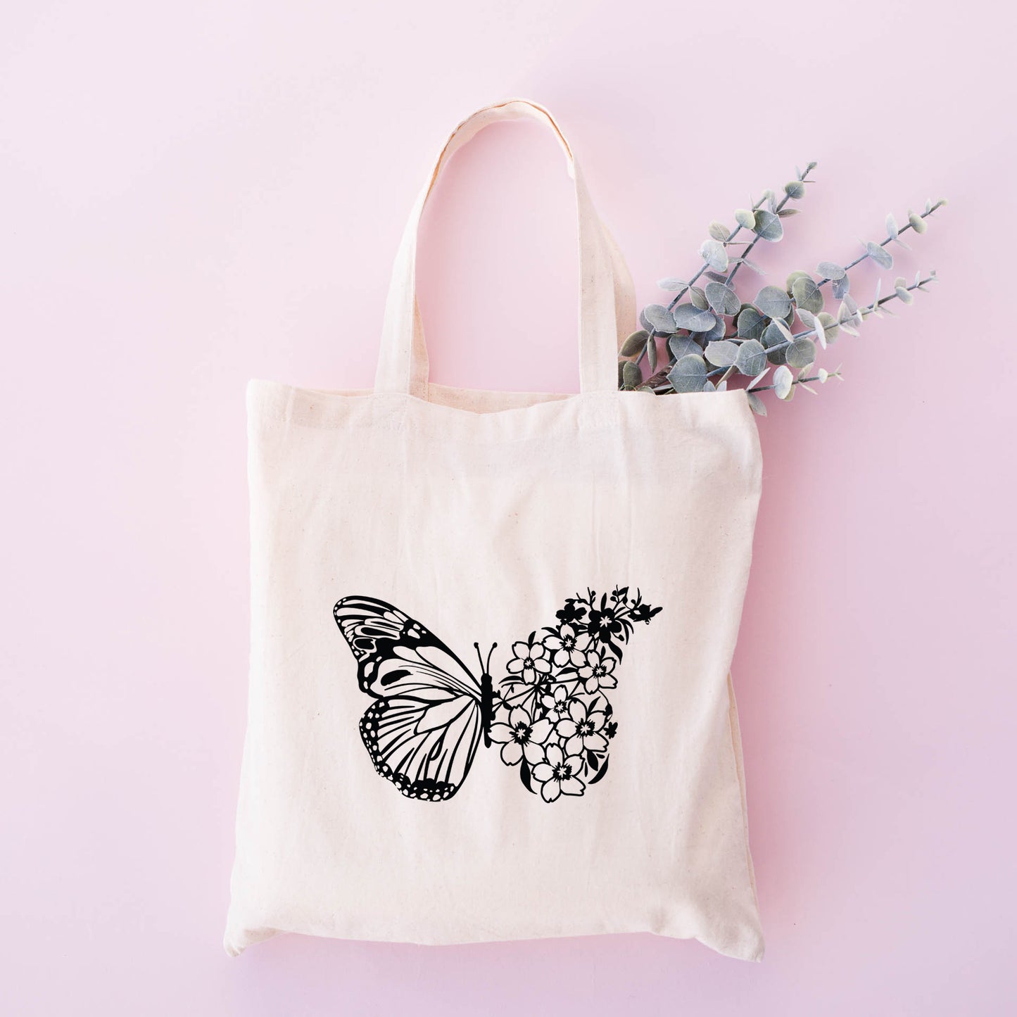 Butterfly And Flowers | Tote Bag