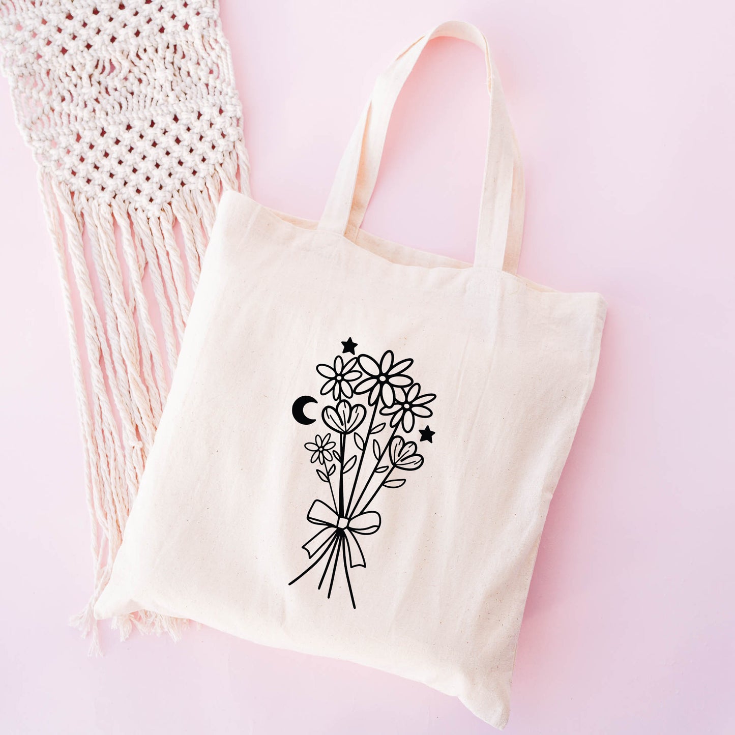 Bouquet With Ribbon | Tote Bag