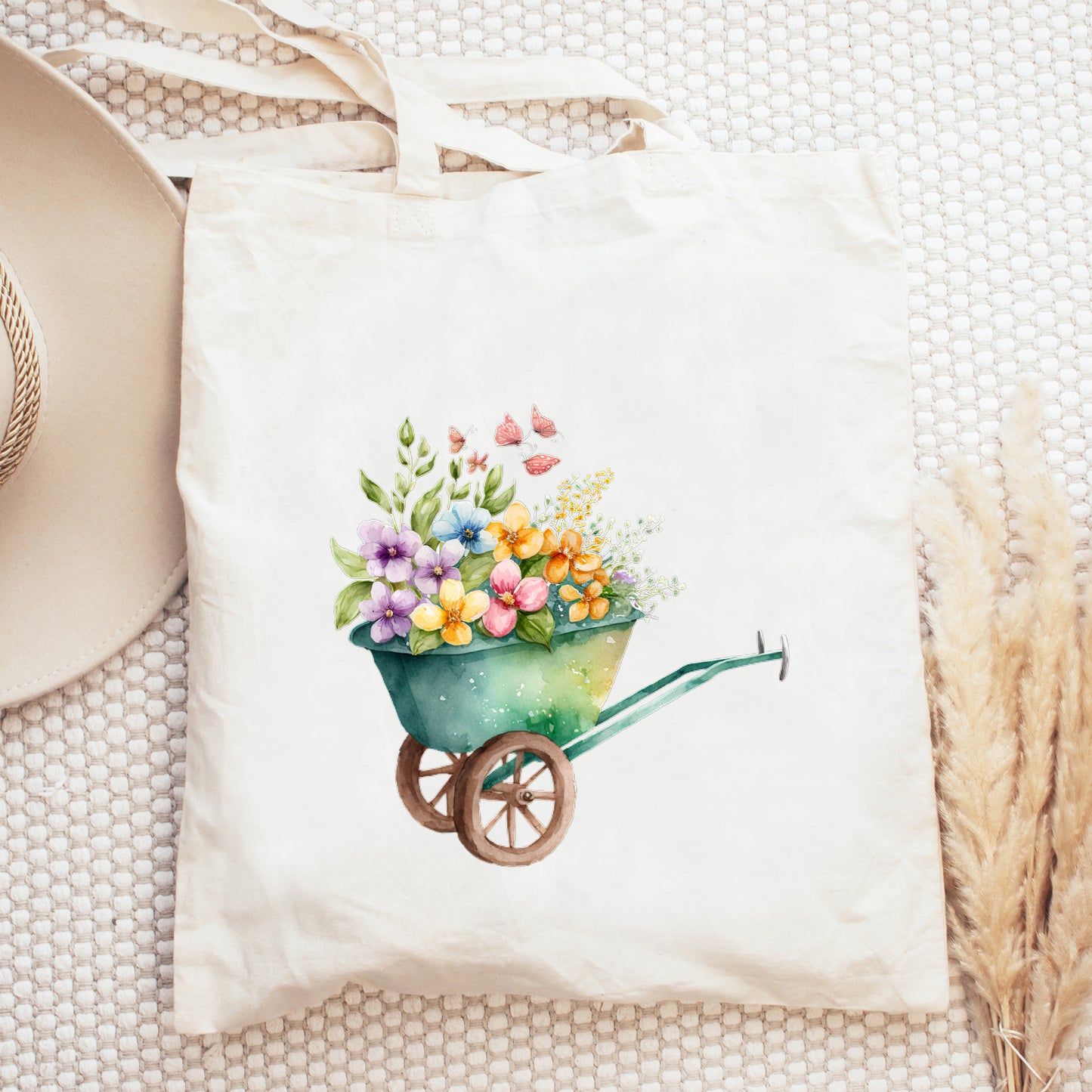 Spring Floral Wagon | Tote Bag
