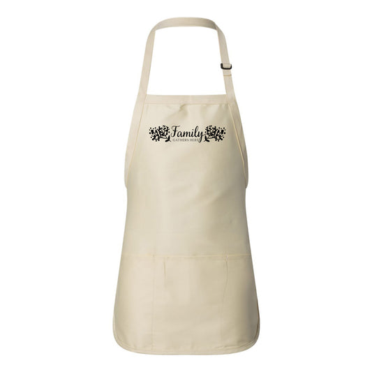 Family Gathers Here | Apron