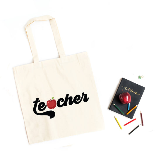 Teacher Bold Apple | Tote Bag