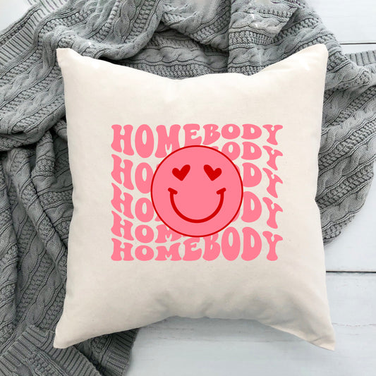 Homebody Stacked Smiley  | Pillow Cover