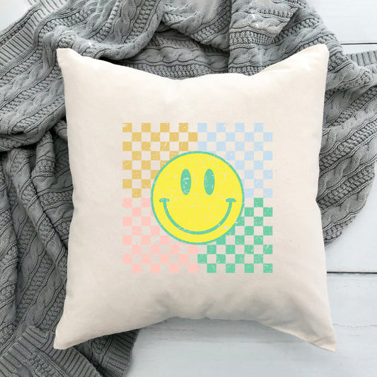 Four Square Smiley Face | Pillow Cover