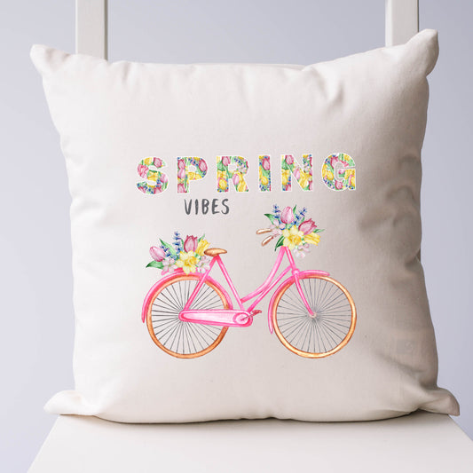 Spring Vibes Bicycle | Pillow Cover