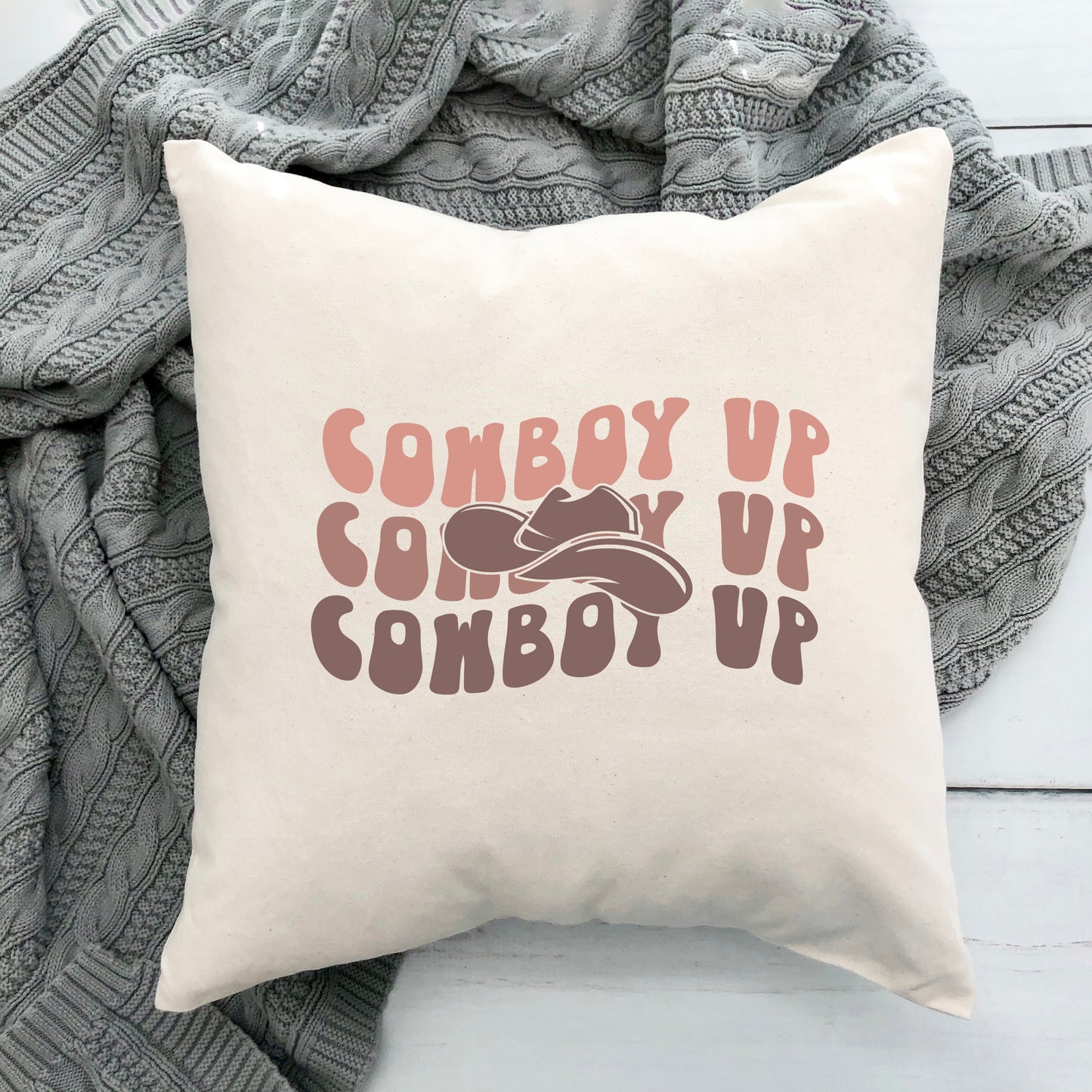 Cowboy Up Stacked | Pillow Cover