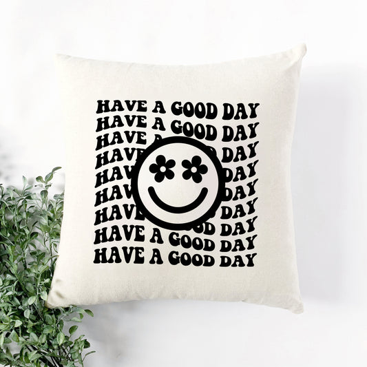 Have A Good Day Star Smiley Face | Pillow Cover