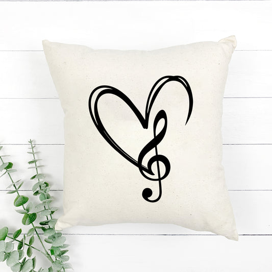 Music Note Heart | Pillow Cover