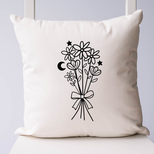 Bouquet With Ribbon | Pillow Cover