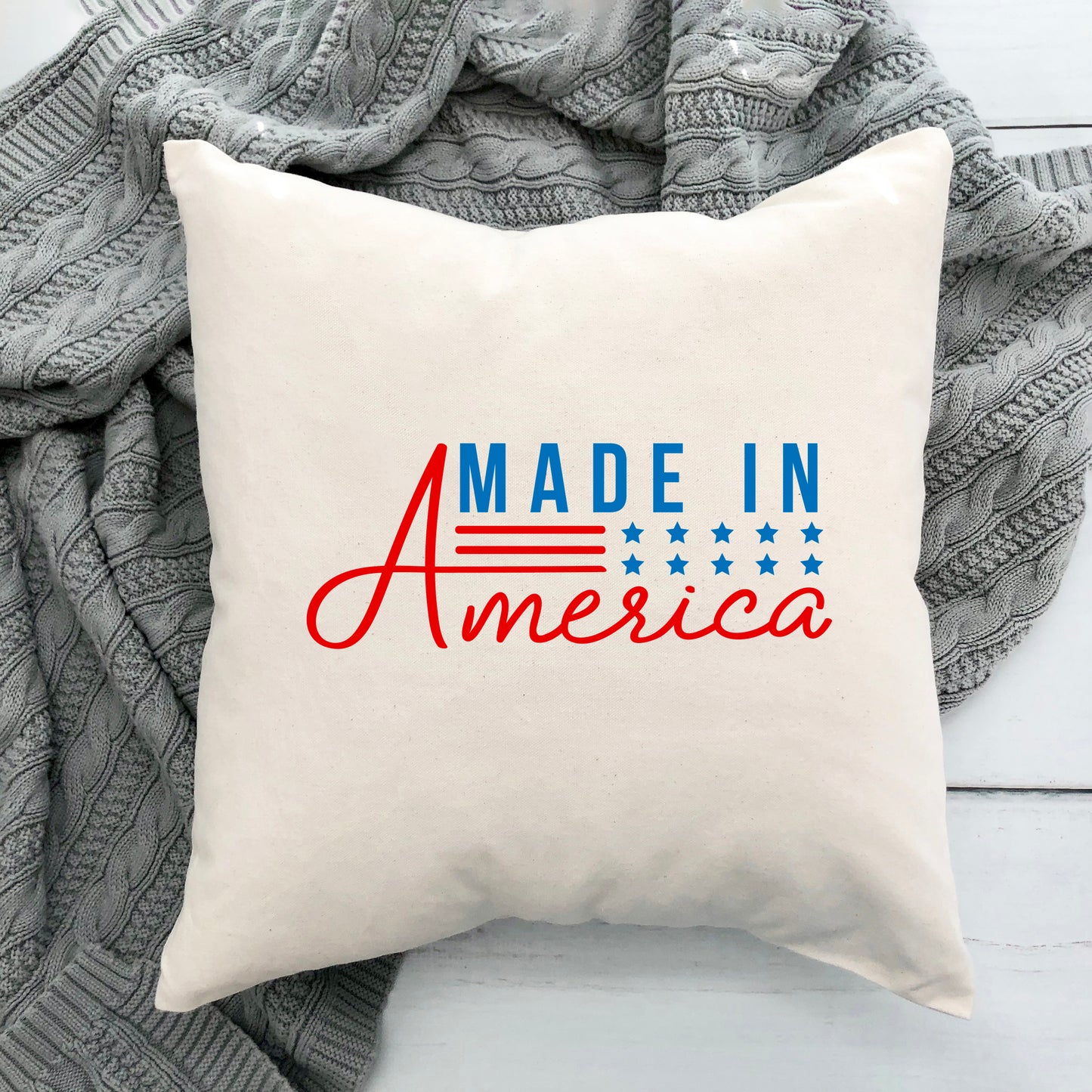 Made In America Stars And Stripes | Pillow Cover