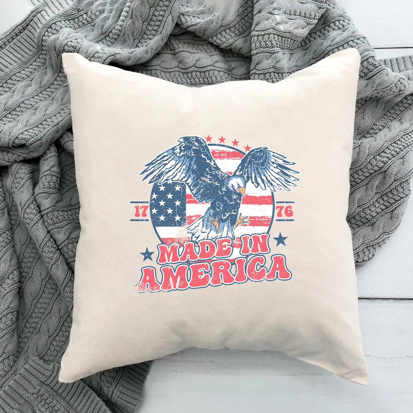 Retro Made In America | Pillow Cover