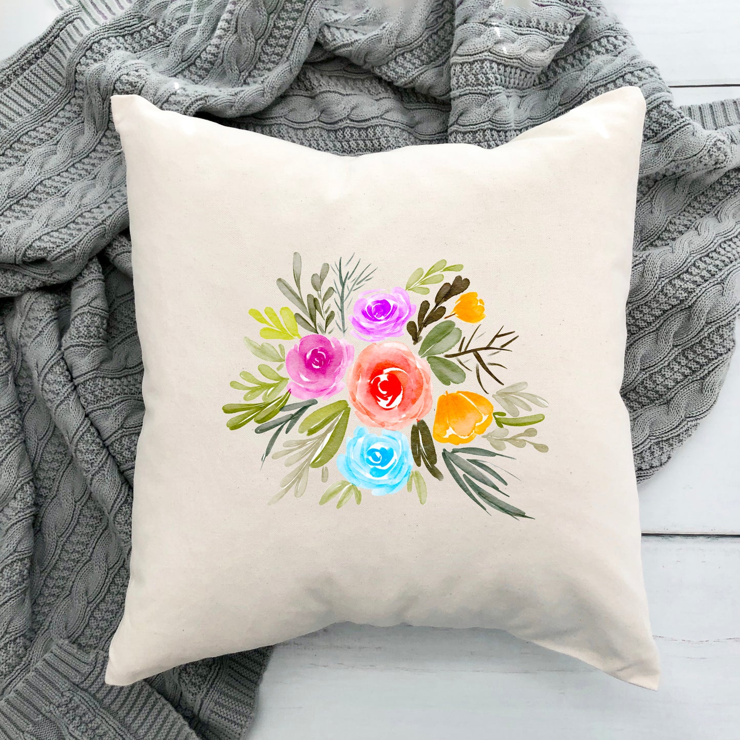Watercolor Bouquet | Pillow Cover