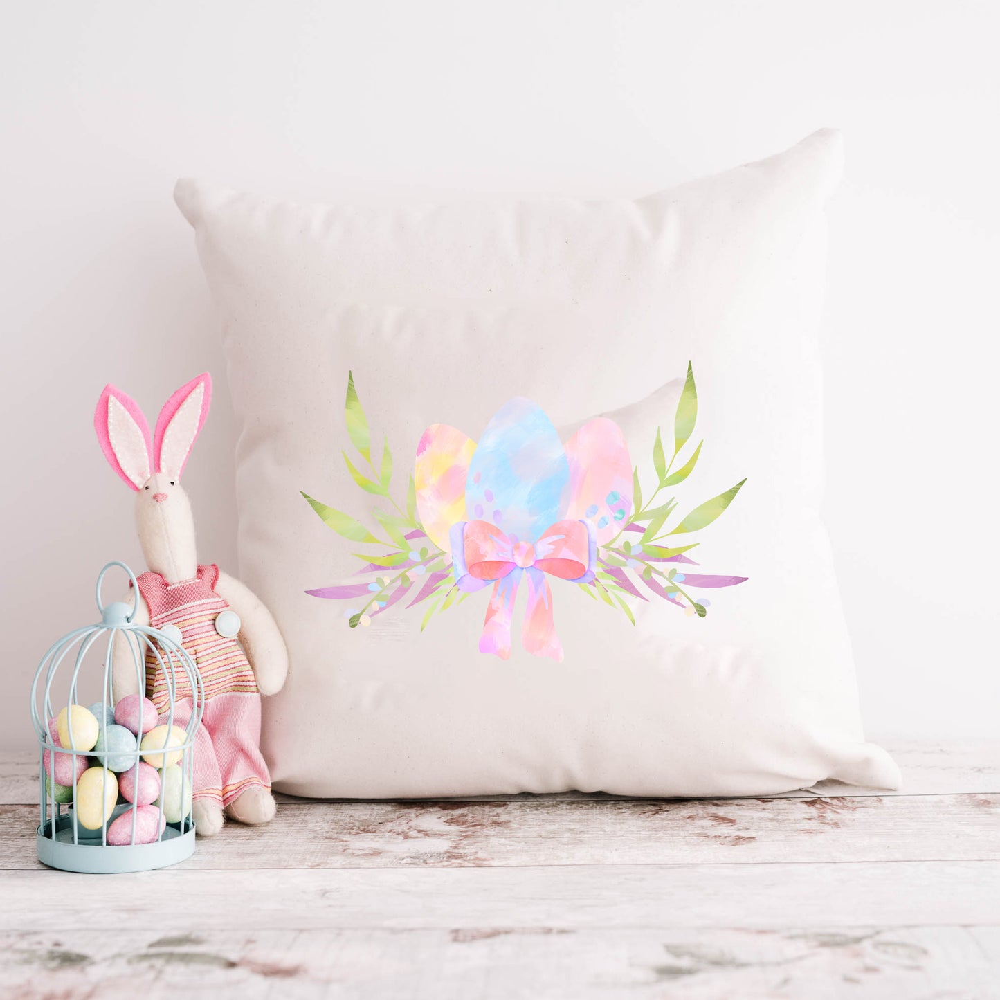 Colored Egg Bouquet | Pillow Cover