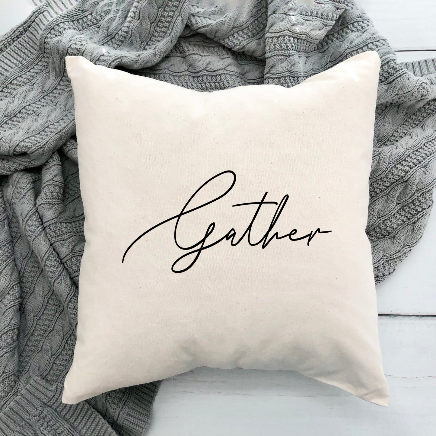 Gather Cursive | Pillow Cover