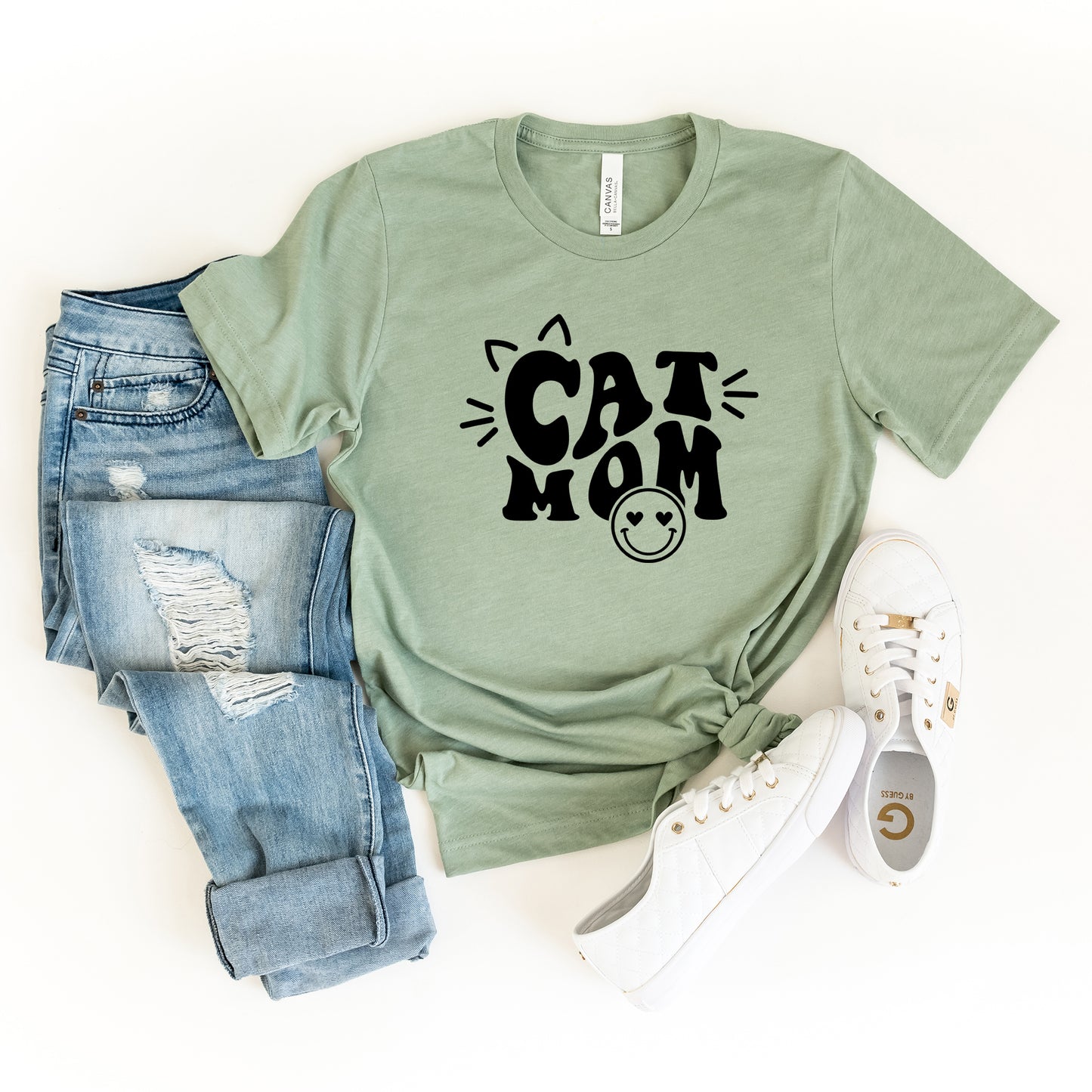 Cat Mom Smiley | DTF Transfer