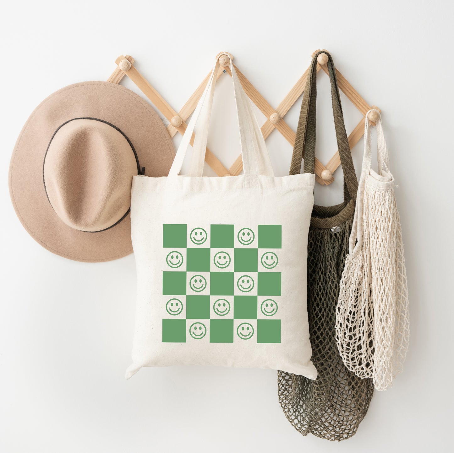 Checkerboard Smiley | Tote Bag