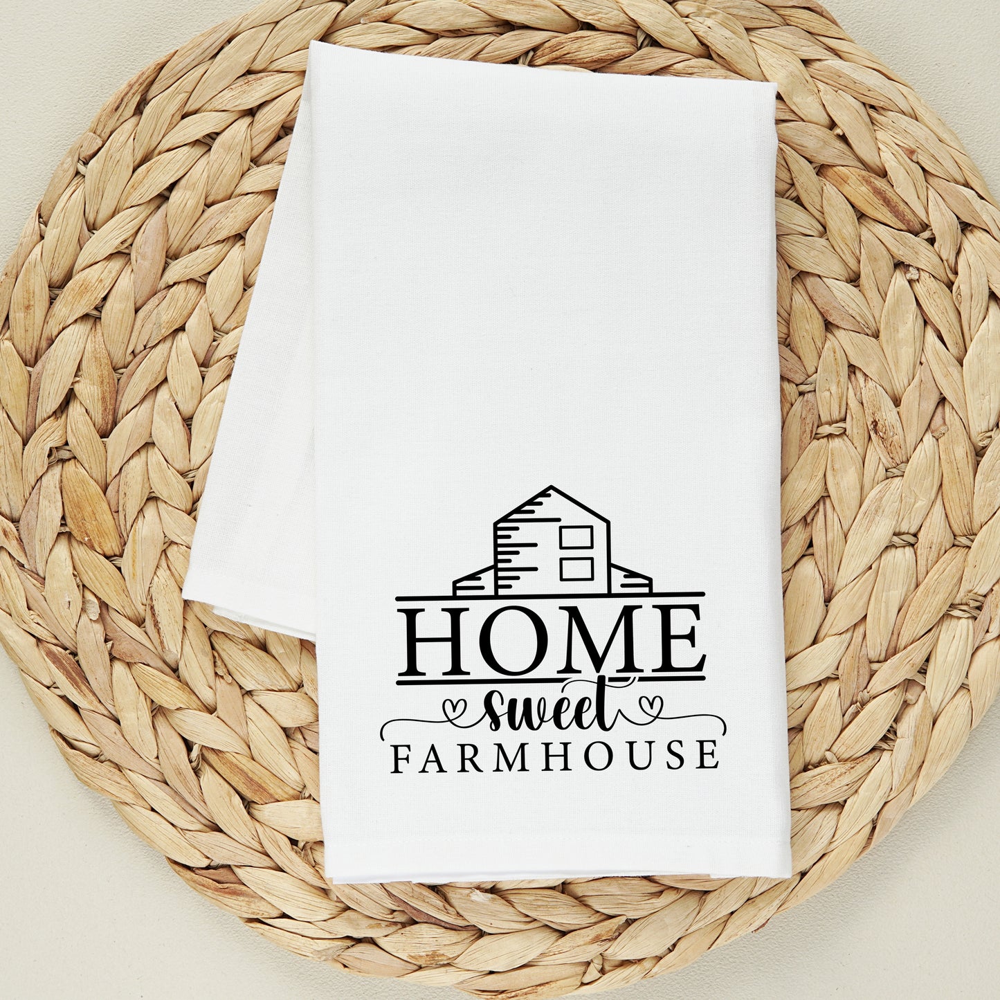 Home Sweet Farmhouse Hearts | Tea Towel