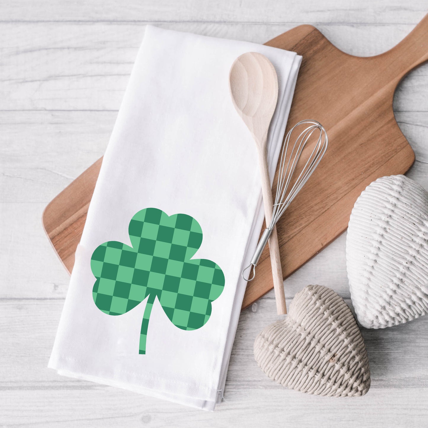 Checker Shamrock | Tea Towel