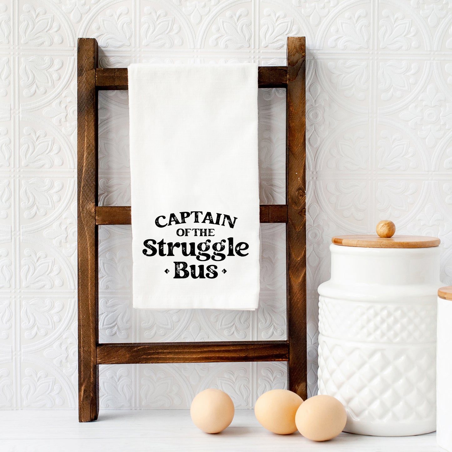 Captain Of The Struggle Bus | Tea Towel