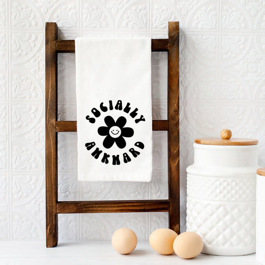 Socially Awkward Smiley Face | Tea Towel