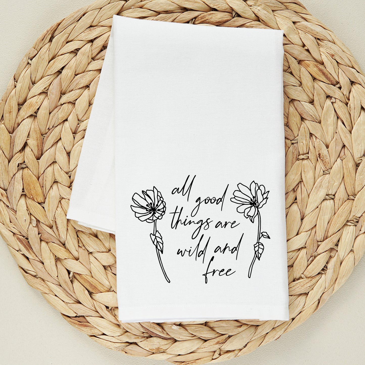 Wild And Free Flowers | Tea Towel