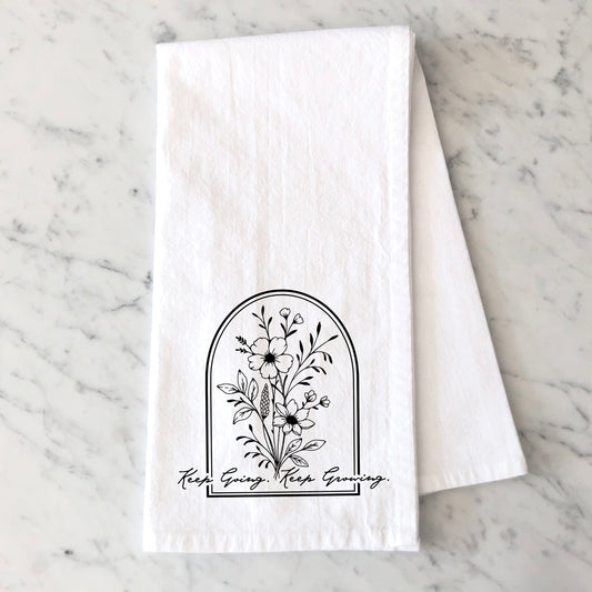 Keep Going Keep Growing Arch | Tea Towel