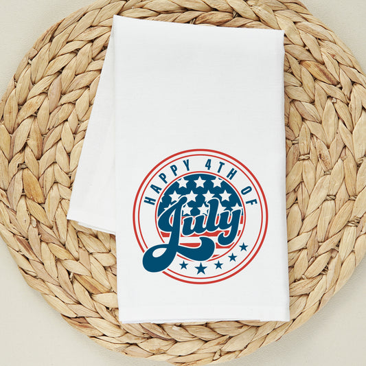 Happy Fourth Circle | Tea Towel