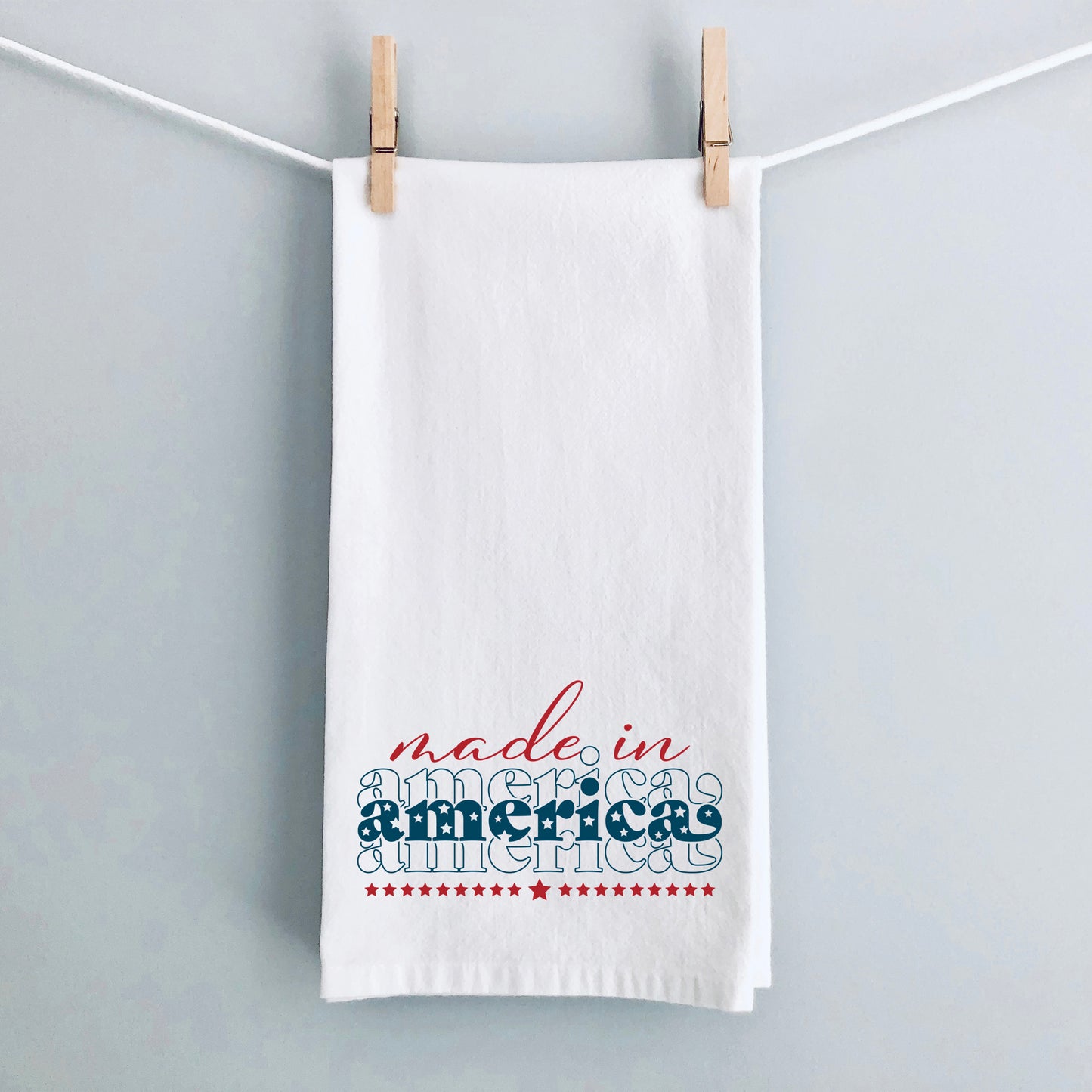 Made In America Stacked | Tea Towel