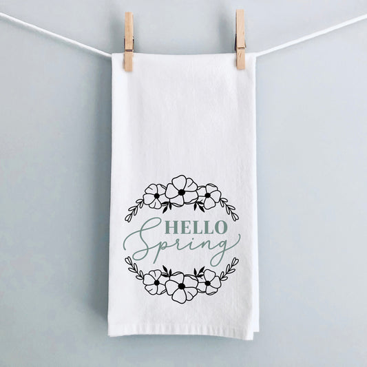 Hello Spring Round | Tea Towel