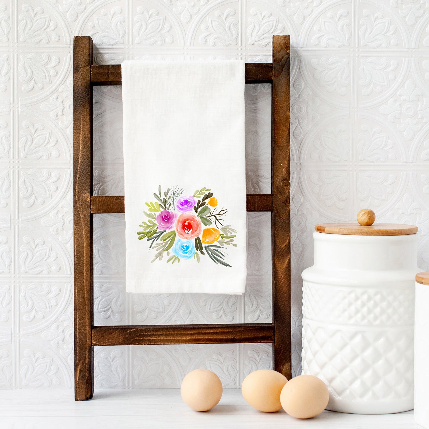 Watercolor Bouquet | Tea Towel