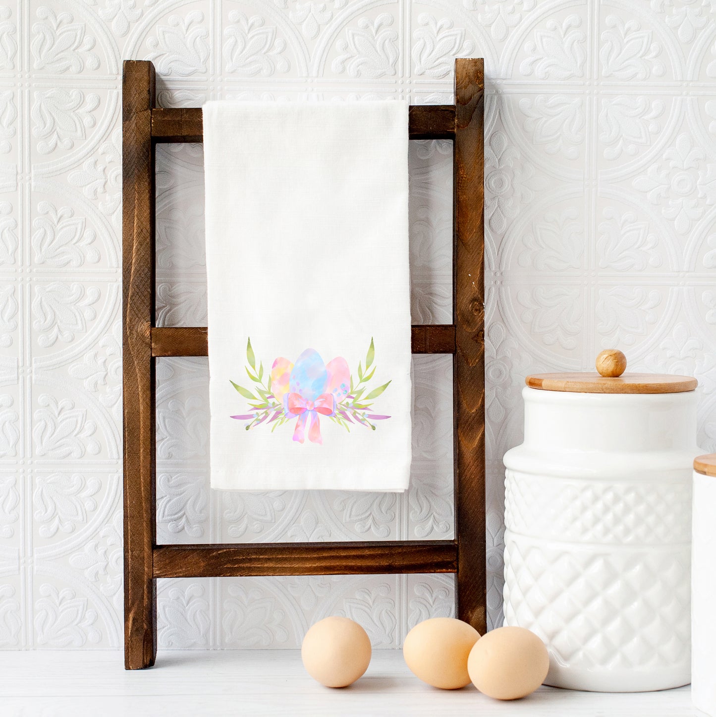 Colored Egg Bouquet | Tea Towel