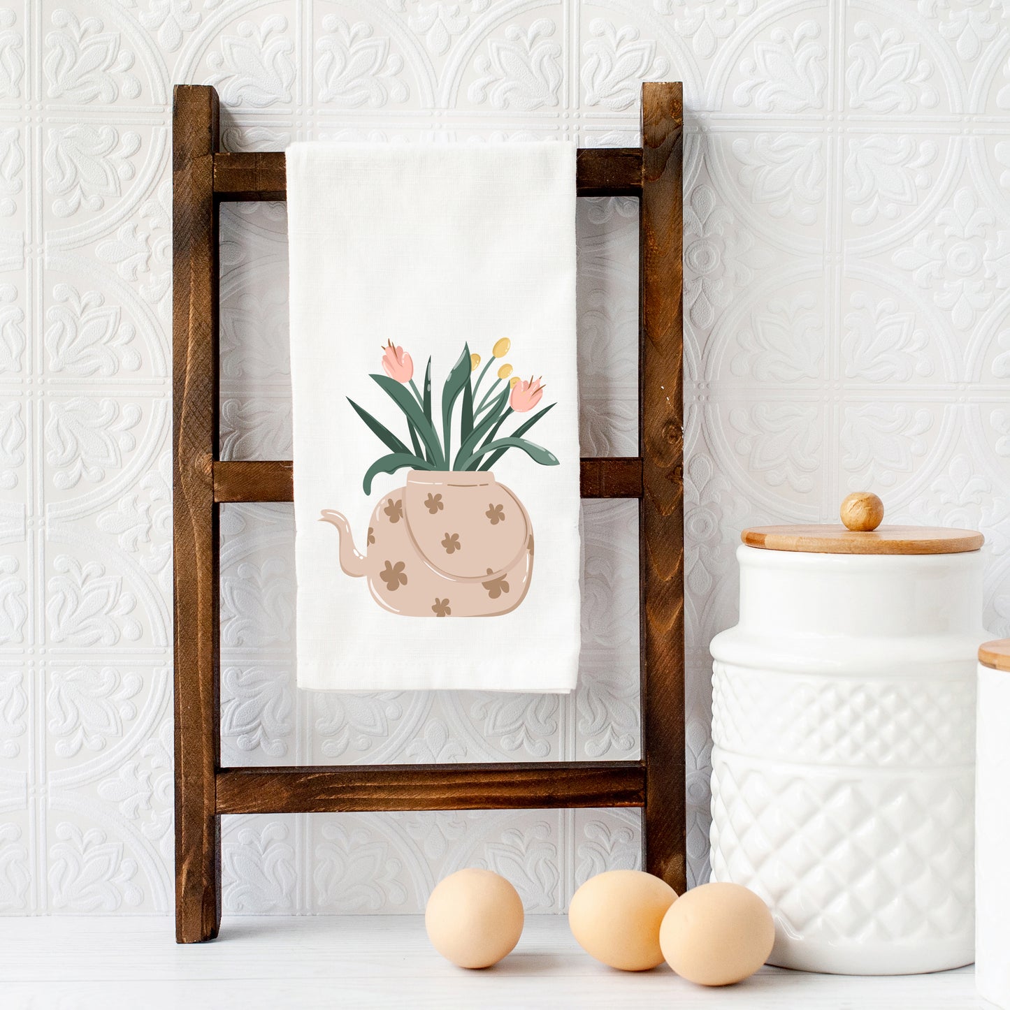 Tea Kettle Bouquet | Tea Towel