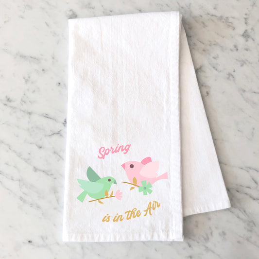 Spring Is In The Air Birds | Tea Towel