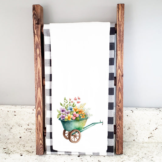 Spring Floral Wagon | Tea Towel