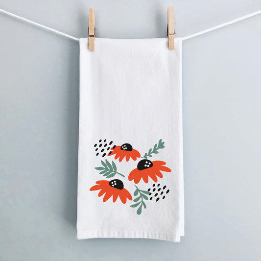 Poppies And Ruscus | Tea Towel