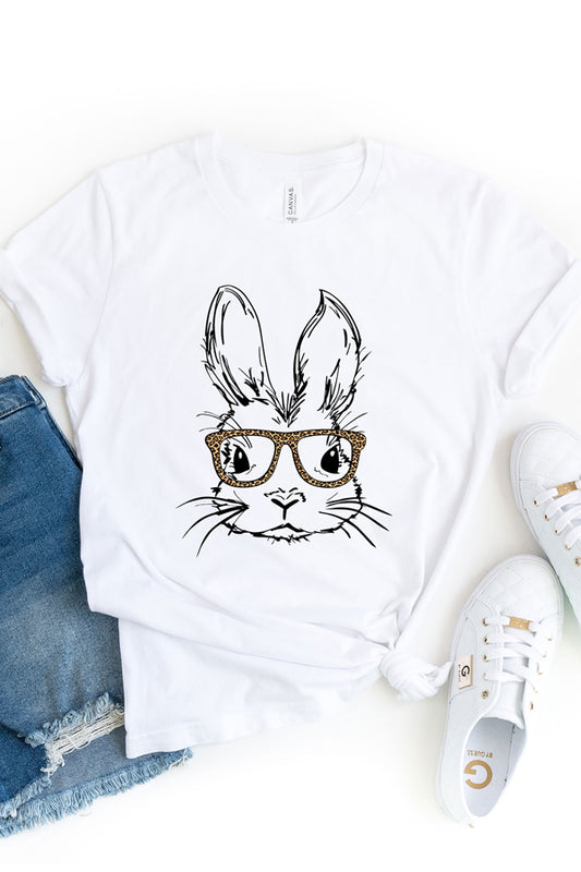 Bunny with leopard glasses | DTF Transfer