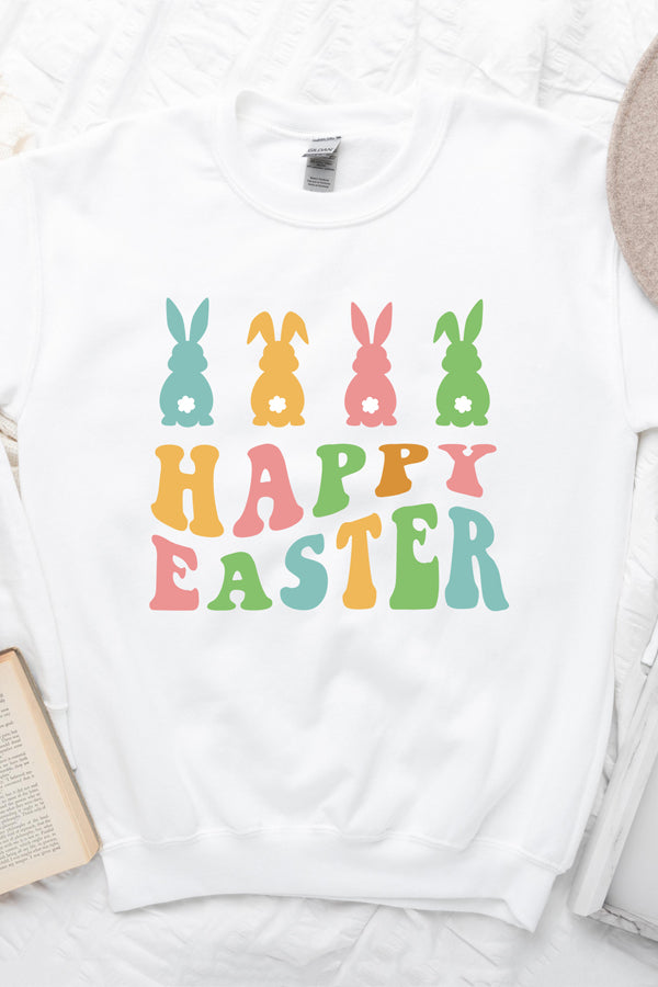 Happy Easter Pastel Bunnies | DTF Transfer